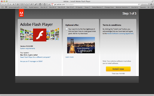 adobe flash player version 11.4.0 for mac
